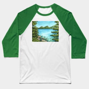 Jordan Pond in Acadia National Park Baseball T-Shirt